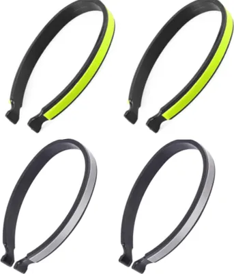 Produktbild von 4PCS Reflektierender Hosenklammer Fahrrad, Universal Hosenklammern für Radfahrer, Hosenschutz Fahrrad Fahrradklammer für Hosen, Fahrrad Hosenklammer für alle Fahrradarten（grün und grau）