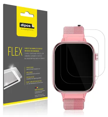 Immagine prodotto di 2x Pellicola protettiva per JoJoego Smartwatch Kinder, rivestimento al 100%, Protezione dipos Flex