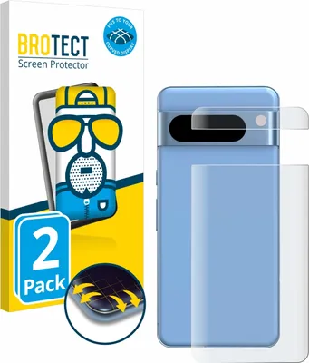Produktbild von 2x BROTECT Fullscreen Schutzfolie für Google Pixel 8 Pro (Rückseite) Displayschutz Folie Fullcover Matt Entspiegelungsfolie