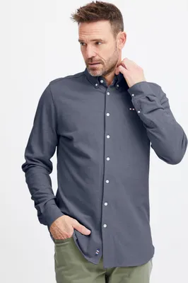Produktbild von FQ1924 FQSteven Herren Hemd Freizeithemd Herrenhemd mit Kentkragen 100% Baumwolle Regular fit