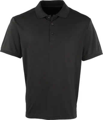 Produktbild von Premier - "Coolchecker" Poloshirt für Herren kurzärmlig RW4401 (XL) (Schwarz)
