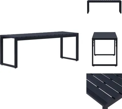 Produktbild von vidaXL Gartenbank 120,5 cm PS-Platte Schwarz -  Gartenbänke