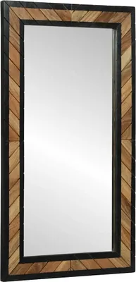 Immagine prodotto di vidaXL Specchio nero e marrone 90 x 2 x 50 cm in legno massiccio di acacia