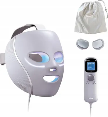 Zdjęcie produktu dla Shark CryoGlow Maska LED do Twarzy z Chłodzeniem Oczu Anti-Aging Fioletowa