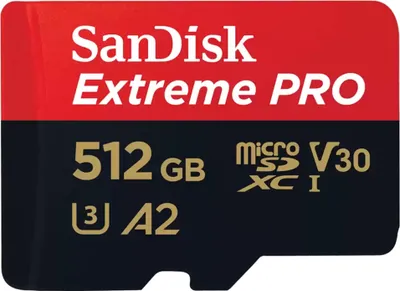 Obrázek produktu pro SanDisk Paměťová karta EXTREME pro microSDXC 512GB 200/140 MB/s UHS-I U3 (SDSQXCD-512G-GN6MA)