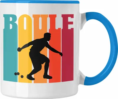 Produktbild von Trendation - Boule Tasse für Boule-Spieler als Geschenkidee Spruch (Blau)