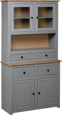 Obrázek produktu pro vidaXL Highboard Grey 93x40,5x180 cm Panama Pine Wood