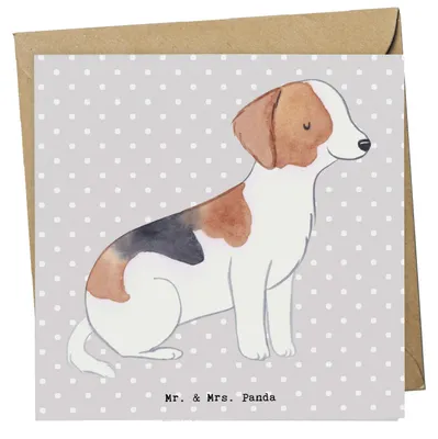 Produktbild von Mr. & Mrs. Panda Grußkarte Foxhound Lebensretter - Grau Pastell - Geschenk, Laufhund, Klappkarte, faltkarte, Glückwunschkarte, anlasskarte, Jagdhund, doppelkarte