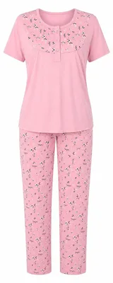 Imagen del producto de Conjunto de pijama de mujer con estampado de flores naturales