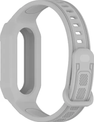 Produktbild von INF Universal-Silikonarmband für Xiaomi Mi Band 9, 8, 7, 6, 5 Grau