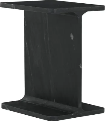 Produktbild von FURNLUX Beistelltisch Avola Schwarz 31cm / Hauptfarbe: Schwarz / Abmessungen: 31 x 46 x 38 cm