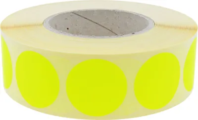 Produktbild von 1000 Thermoetiketten 30mm rund gelb