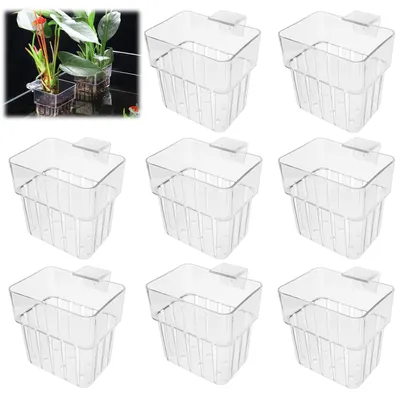 Produktbild von 8 Stück Transparente Aquarium Pflanzenhalter für Aquaponik