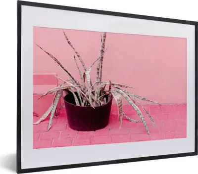 Produktbild von MuchoWow® Gerahmtes Poster Sommer - Rosa - Pflanzen 40x30 cm - Poster mit Schwarzem Bilderrahmen Wandposter Rahmen Foto Bilder - Bilderrahmen - Poster im Rahmen