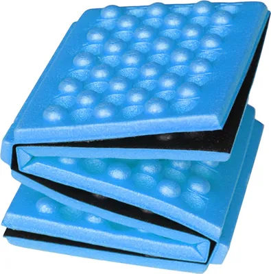 Produktbild von Outdoor Sitzunterlage, faltbare Bienenwaben-Schaumstoffmatte für Wandern & Camping, blau 39x28,5 cm