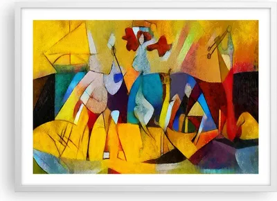 Produktbild von Gerahmtes Poster - Weißer Rahmen - Abstraktion modern - 70x50 cm - Wand Bild - Wanddeko - Wandbilder - Kunstposter - Wandposter - Bilderrahmen - Bilder - Kunstdruck - Wandbild - P2WAA70x50-3455