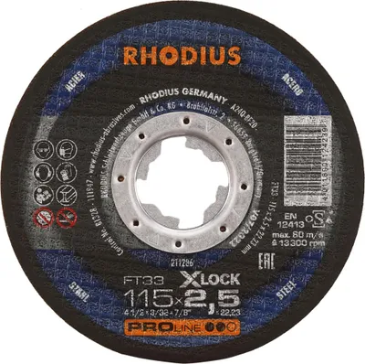 Produktbild von RHODIUS PROline FT33 X-LOCK Freihandtrennscheibe 125 x 2,5 x 22,23 mm 25 Stk