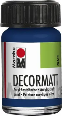 Produktbild von Decormatt Acryl - Dunkelblau 053 15 ml. Packung mit 5 Stück