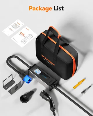 Zdjęcie produktu dla Ładowarka do samochodów elektrycznych typu 2 - Mobilna wallbox 7 kW, 32 A, jednofazowa - Wtyczka CEE - Aplikacja WLAN - Bluetooth - Ekran dotykowy