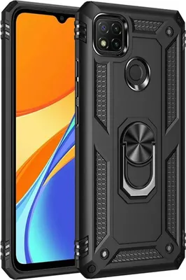 Produktbild von Outdoor Schutz Hülle für Xiaomi Redmi 9C / 9C NFC Armor Case Cover Handyhülle Bumper Panzerhülle Schwarz