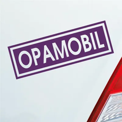 Produktbild von Auto Aufkleber Opamobil Oma Opa Enkel Familie Liebe 15x5 cm Lila Sticker Heckscheibenaufkleber