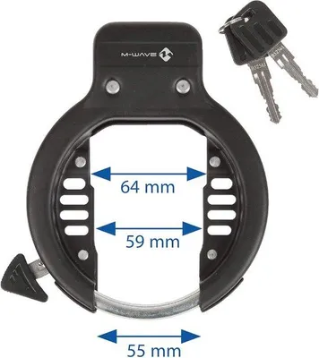Produktbild von Famanu Rahmenschloss 64 mm - Sicherheitsaccessoire für Fahrräder