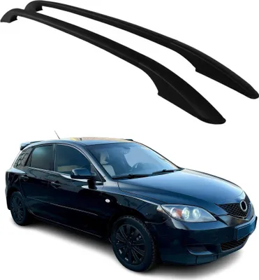 Image de Barres de toit longitudinales pour Mazda 3 2013-2018 en Alu noir