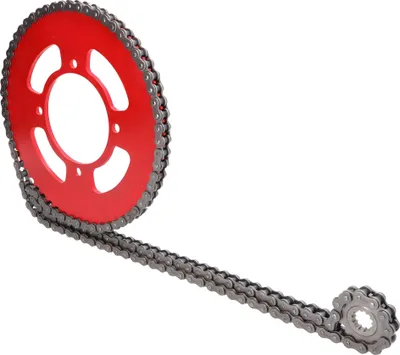 Image de Kit chaîne 12/60 dents rouge pour Beta RR 50 Enduro / Motard E4 18-