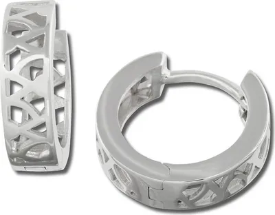 Imagen del producto de Aretes tipo creole de plata de ley, diseño SilberDream, 15 mm, para mujer, modelo D2SDO3325