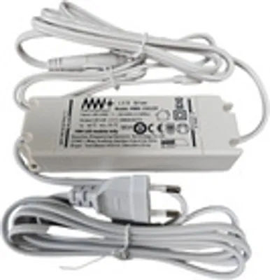 Immagine prodotto di Trasformatore LED Mili MWX-15012V 12 V CC 1000 mA  in plastica bianca, driver per corrente continua