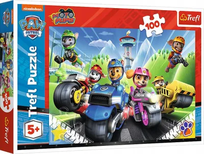 Produktbild von Trefl Paw Patrol Puzzle 100 Teile Auf Motorrädern