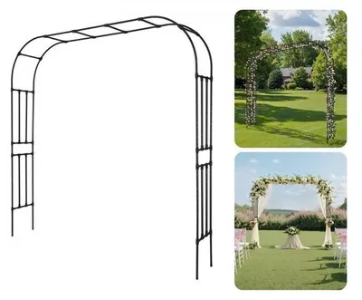 Zdjęcie produktu dla Różany łuk ogrodowy 2400x2500x400mm - łuk i krata różana - podpora wspinaczkowa do ogrodu