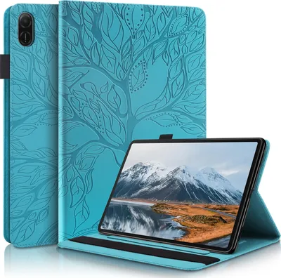 Produktbild von Für Honor Pad X8a 11 Zoll aufstellbare Baum Muster Kunstleder Hülle Tasche Case Blau