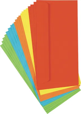 Produktbild von 100 (5x 20Stk) farbige Briefumschläge Din lang Kuvert