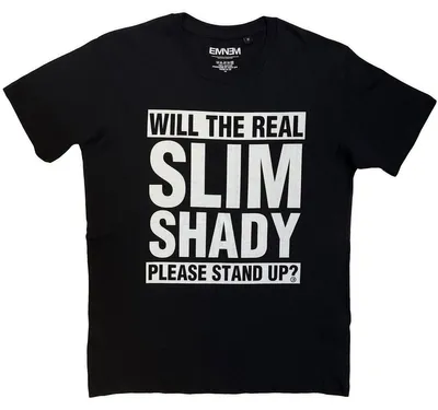 Image de Eminem - T-shirt « Please Stand Up » pour homme/femme, unie RO15594 (M) (noir)