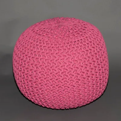 Produktbild von Sitzpuff Sitzpouf Sitzkissen Strickhocker Bodenkissen Ø50cm Rosa