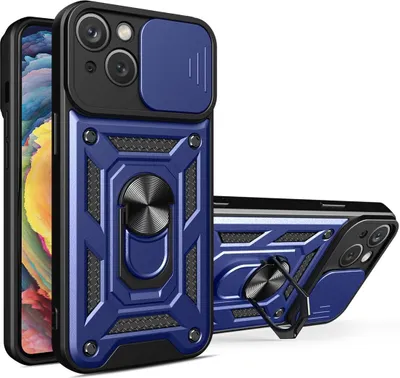 Produktbild von König Design Hülle kompatibel mit Apple iPhone 15 Plus Kunststoff Soft Handyhülle - Handy Case Blau