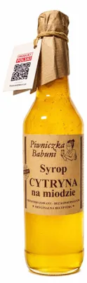 SYROP CYTRYNOWY CYTRYNA NA MIODZIE 500ML PIWNICZKA BABUNI