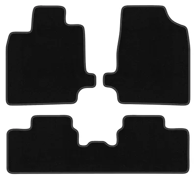 Imagen del producto de Alfombrillas de moqueta punzonada para Leapmotor T03 desde 2023 (Hatchback 5 drzwi) – juego de 3 piezas, negras, a medida – Wielganizator BASIC