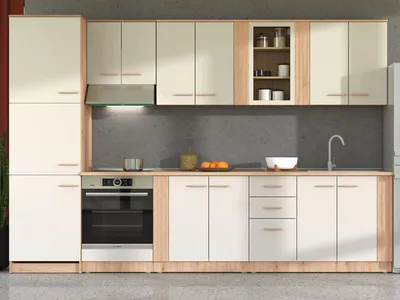 Produktbild von Dmora Küchenschrank Saracena 60x57x82h cm Beige, eine Schublade, 2 Regale