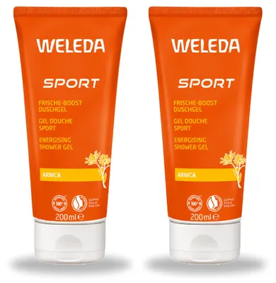 Image de 2 x Gel douche Weleda Sport à l'arnica - 200 ml - Pack avantage - 2 pièces