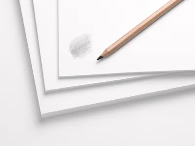 Produktbild von Clairefontaine Schaumkarton Graffic, 6 Stück A4 3mm - Weiß 975386C