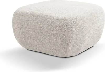 Produktbild von Masseno Sitzhocker AMICO Modern Polsterhocker Wohnzimmer Hocker Sitzpuff Fußhocker Hellgrau