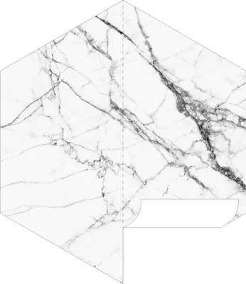 Image de ESTAhome sticker mural marbre noir et blanc 140 x 161 cm