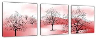 Produktbild von 4205 Bäume im Morgenlicht Leinwandbild 3-teilig 150x50 cm