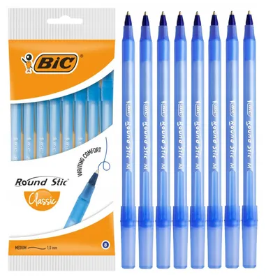 Immagine prodotto di BIC Round Stic Classic Penna a sfera blu, confezione da 8 pezzi