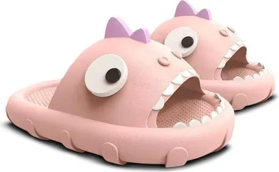 Produktbild von Damen Herren Badelatschen Slipper Badeschuhe Hausschuhe Piranha Rosa Gr.38/39
