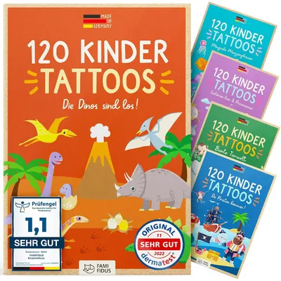 Produktbild von 120 hautfreundliche Kinder Tattoos I I I Kindertattoos GERMANY I Tattoo Kinder I Unsere Tattoos für Kinder