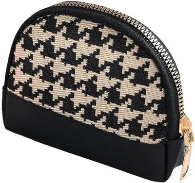 Immagine prodotto di Portafoglio da donna in pelle nero con scomparto per le monete