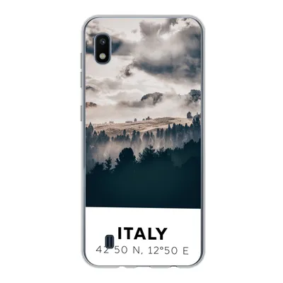 Produktbild von MuchoWow® Handyhülle Schutzhülle Hülle für Samsung Galaxy A10 Italien - Nebel - Wald - Baum Silikon Softcase Handy Hülle - Schutzhülle